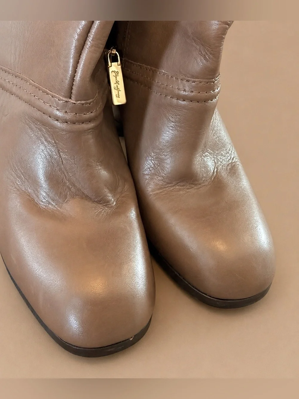 Elizabeth and James Leather Knee High Block Heel Boots Size 6.5